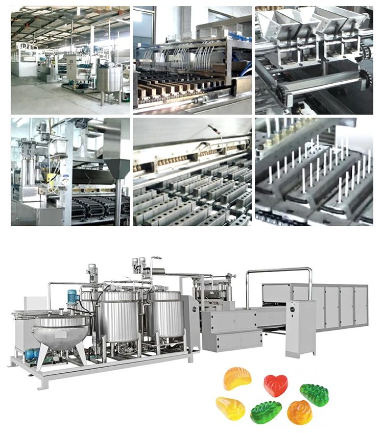 Fully Automatic Soft Gummy Jelly Candy Production Line For Industry