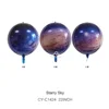 Cymylar 22INCH 4D Round Starry Sky Galaxy Outer Space Foil Balloons For Space Theme Party Decoration Dawn Balloons