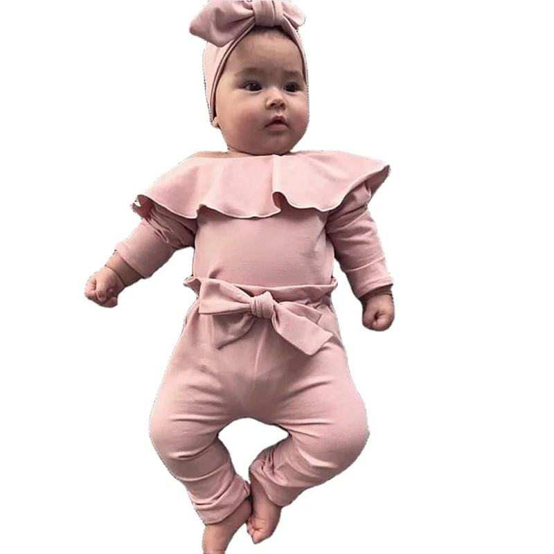 

rosette romper bow newborn baby suit baby sleep suit long sleeve baby romper