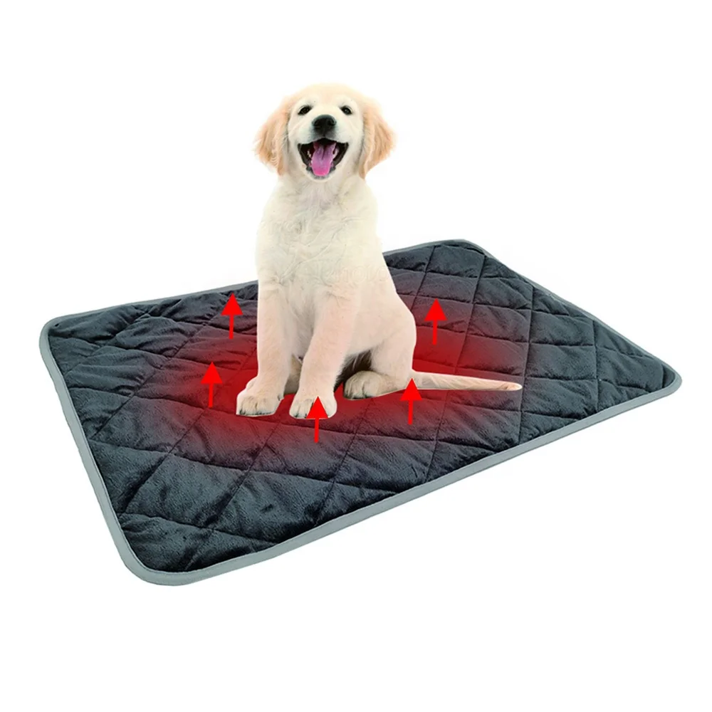

Thermal Mat Brown Self Warming pet heated Hot Pad For Pets For Cat and Dog Bed Blanket waterproof hot sale amazon, Brown/grey,customized