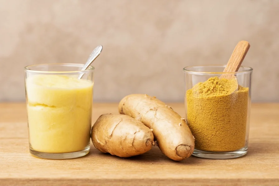 Proper storage methods for fresh ginger root and ground ginger powder in airtight containers