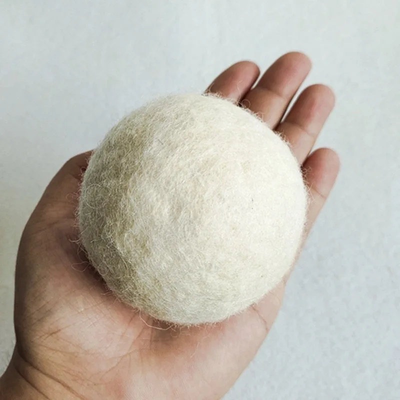 

Factory price wholesale Eco friendly reusable felt laundry dryer balls wool Eco friendly, White/grey/customized color