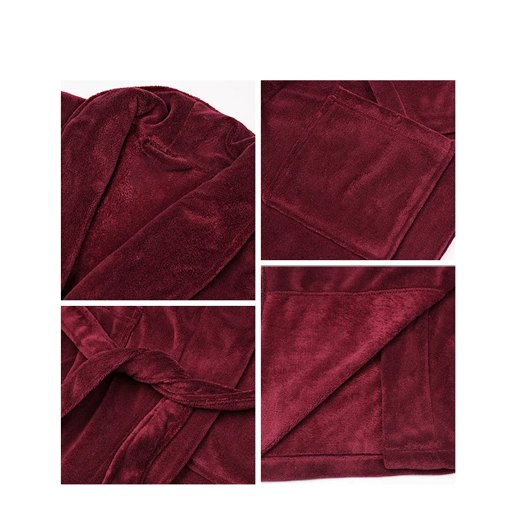 Luxury Morning Gown Red Terrycloth Patterned Cotton Quilted Bathrobes