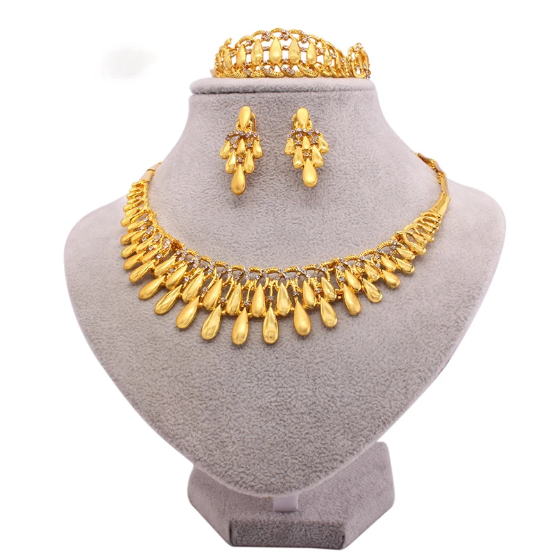 

dropshipping/wholesale luxury dubai jewelry sets jewellery ladies jewelry sets 18k gold dubai jewelry sets
