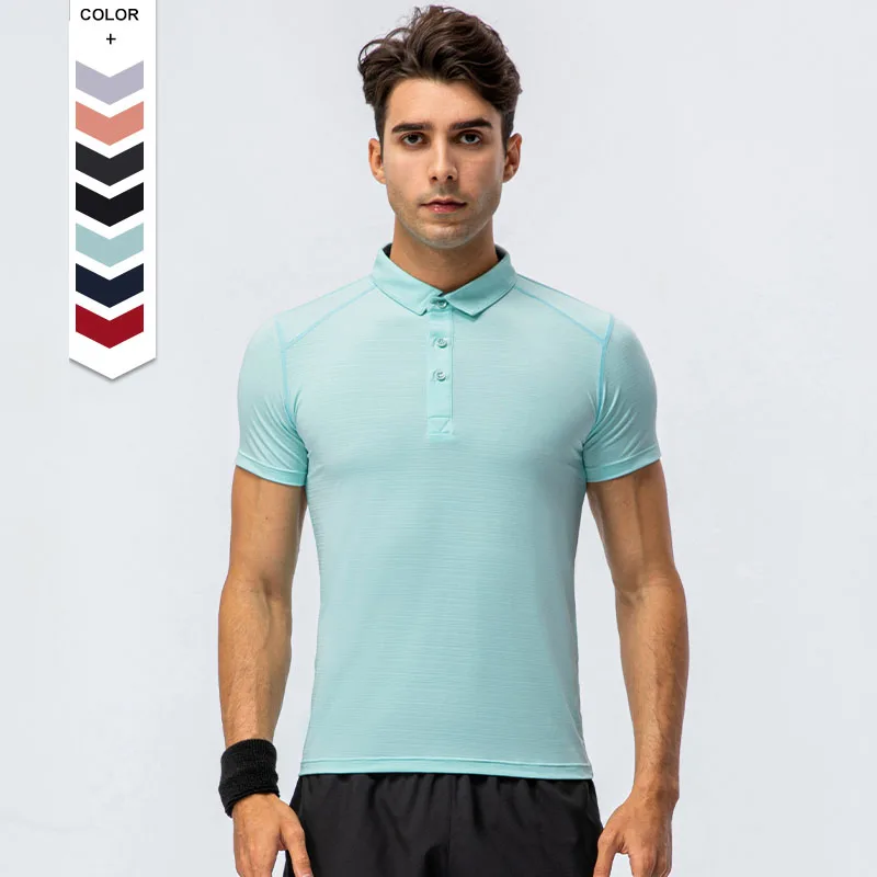 

Athletic Apparel Boy's T-shirts Quick Dry Gym Sports Wear T-shirt Casual Ice Silk Men's Polo T-shirts