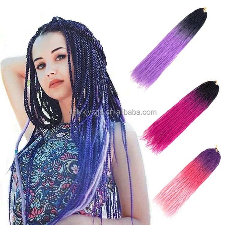

LW-61QT Welcomed 24inch Synthetic hair wig Colorful Ombre Braids Hand Twisted Braidind Hair 2x Crochet Braids Hair, Color list attached