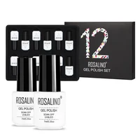 

Rosalind custom logo nail art gel polish set 12pcs/lot 7ml long lasting fashion color uv gel nail polish kits