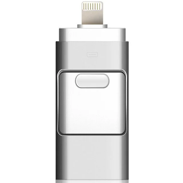 

DP hot selling 3.0 8G16G 32G 64G128G 256G Flash Drive 3 in 1 OTG universal U disk for Apple/Android/PC, White/black/green