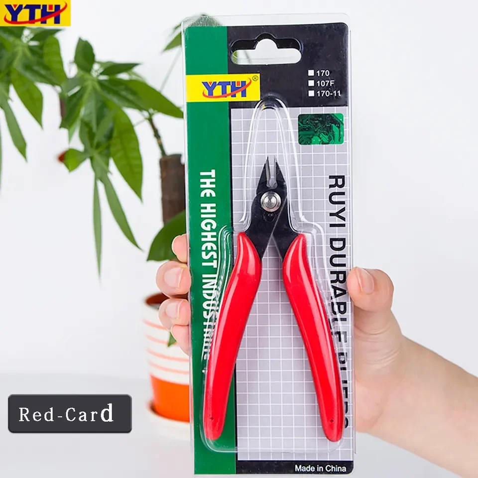 

YTH 170 Mini Diagonal Pliers Cutters Cutting Side Snips Flush Pliers Nipper Anti-slip Rubber plier