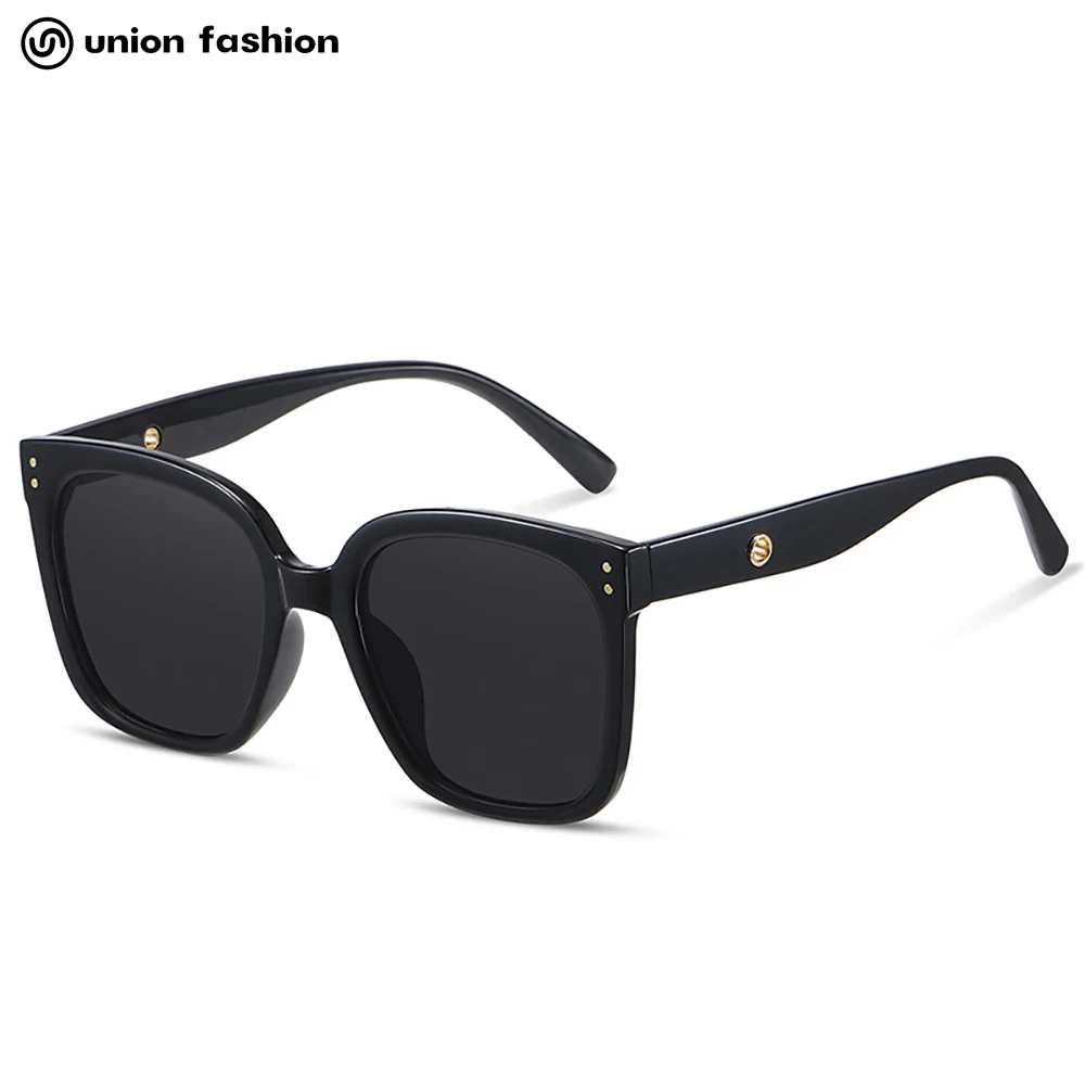 

Union Fashion Trendy Polarized Lens Square Shape Over Sized Women Eyewear Female Sunglasses, Black