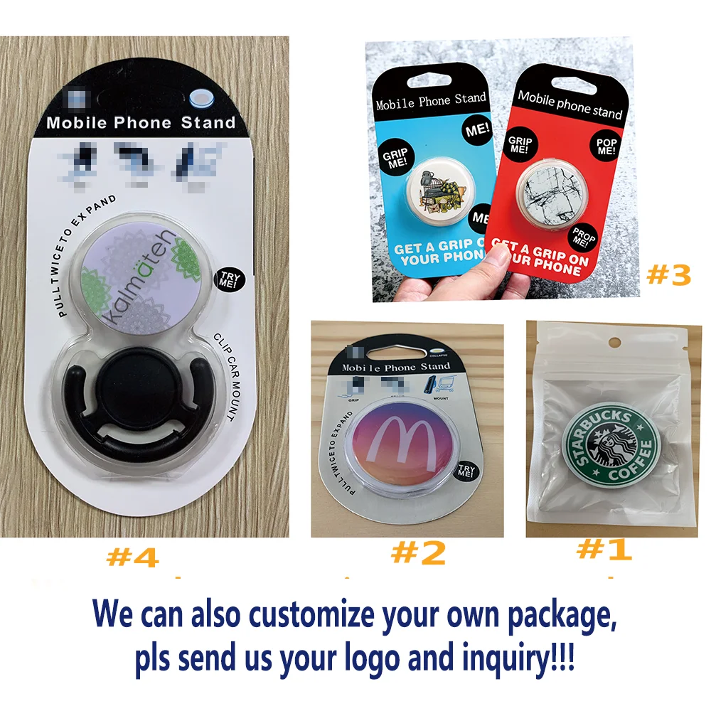 
LINK-TO Factory Wholesale mobile accessories free custom phone stand with logo 3M glue expandable socket phone for cell phone 
