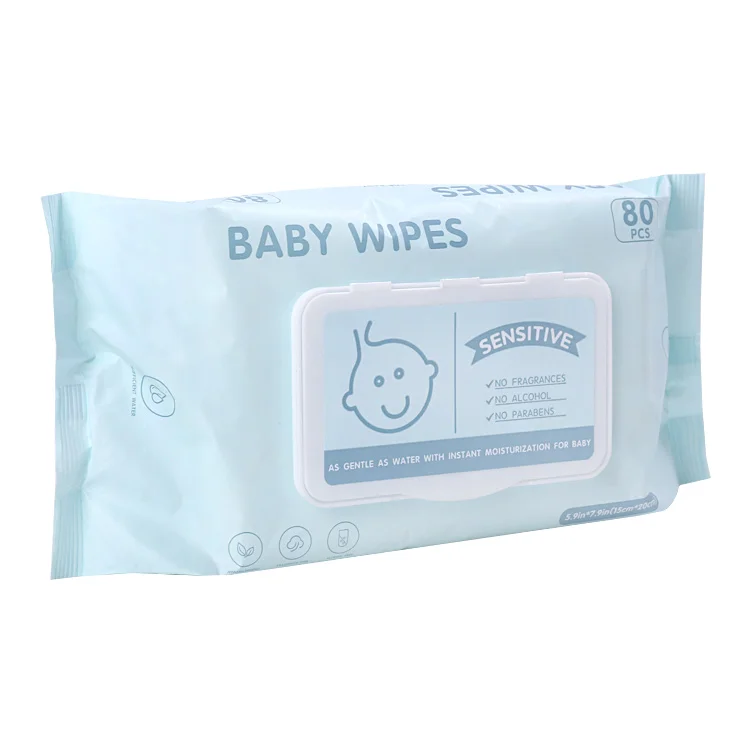 

Hand and face soft baby wipes 80pcs natural organic no added sensitive care