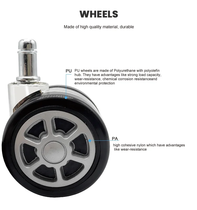 DLPO small Plastic/rubber baby walker caster wheel with grip ring stem