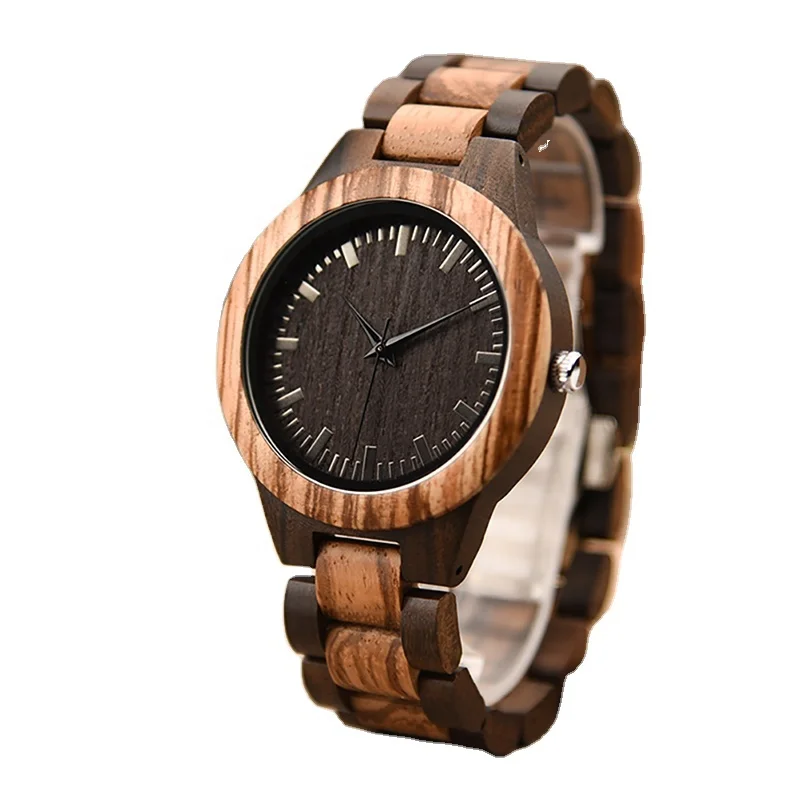 

DODO DEER fashion men's wood watch oem handmade wooden Japan 2035 movement quartz watch customizable logo