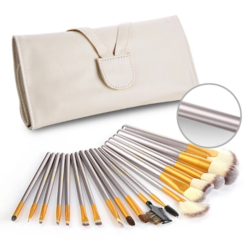 

makeup tools makeup brush set foundation brush brochas de maquillaje profesional popular and trending products, Silver