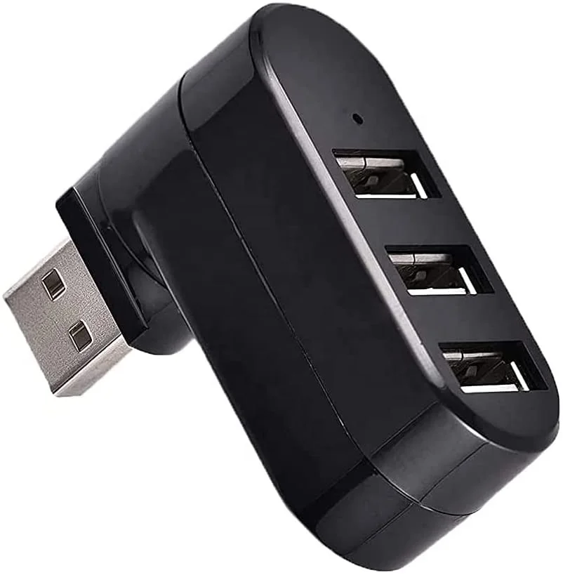 

Usb2.0 hub Dock 3-Port USB Splitter USB 2.0 3-Port hub 7-Word Rotary hub 180 Degree Rotatable