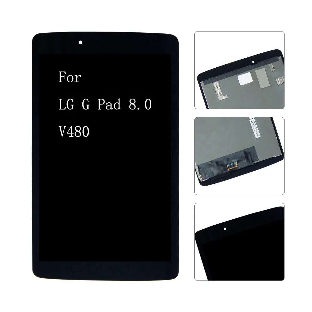 

Wholesale For LG G Pad 8.0 V480 Tablet LCD Display For LG GPad 8.0 Lcd Touch Screen Digitizer Assembly with Frame, Black