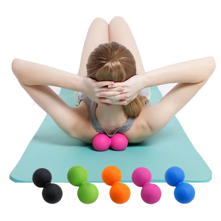 

TPE Muscle Relax Yoga Massage Single Double Ball Fitness Supplies Point Stimulation Fascia Peanut Ball