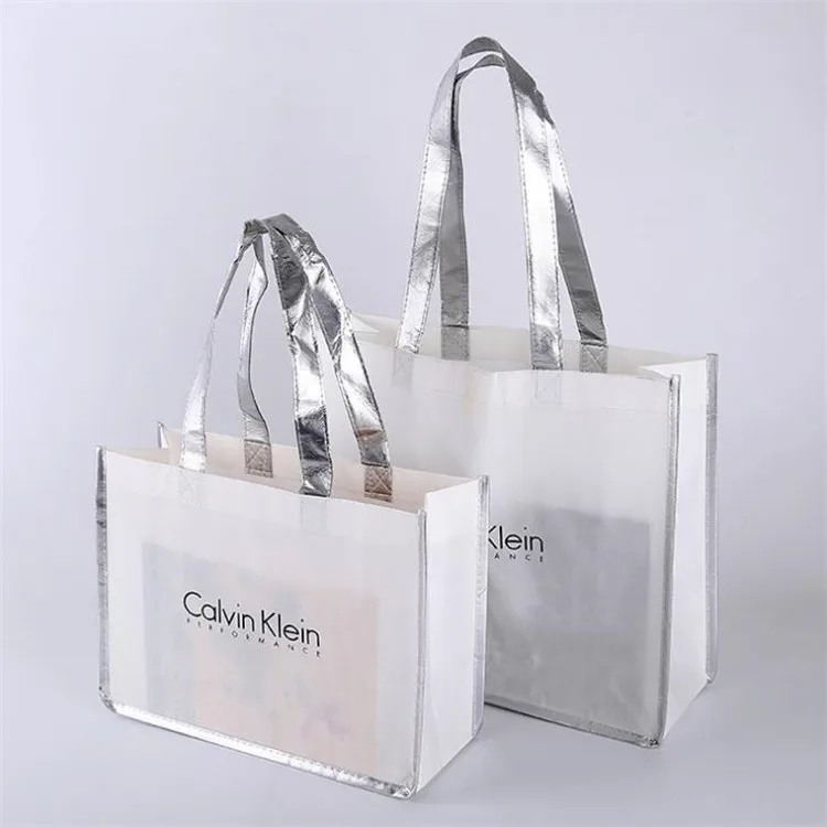 

fashion silver piping lululemon clothes shopping bag, Customized color