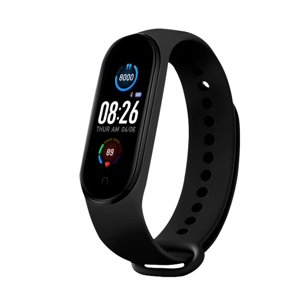 

New HD Color screen health view BT phone watch M5 rubber sports wrist band mobile smart bracelet watch China, Multiple colors