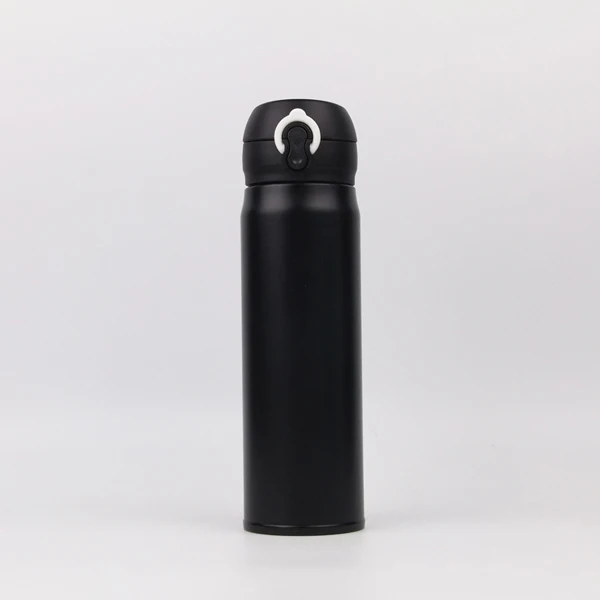 

450ml 15oz Food grade stainless steel vacuumflask water bottle drink termos with safe lock one touch flip lid