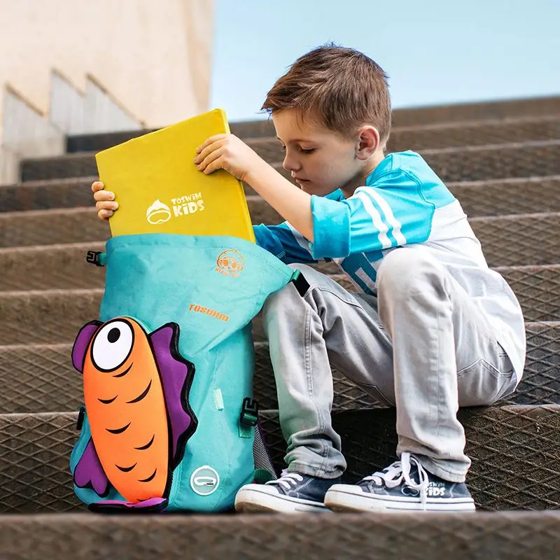 

2021 New Design Lovely Fish Pattern Outdoor Dry Bag Kids Waterproof Backpack