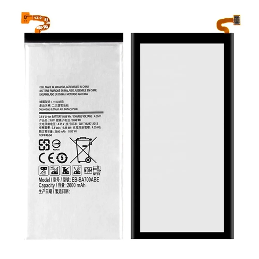 

EB-BA700ABE for Samsung Galaxy A7 2015 A700 SM-A700F A700FD A700K A700L A700S A700X 2600mAh for Samsung A7 Battery Wholesale