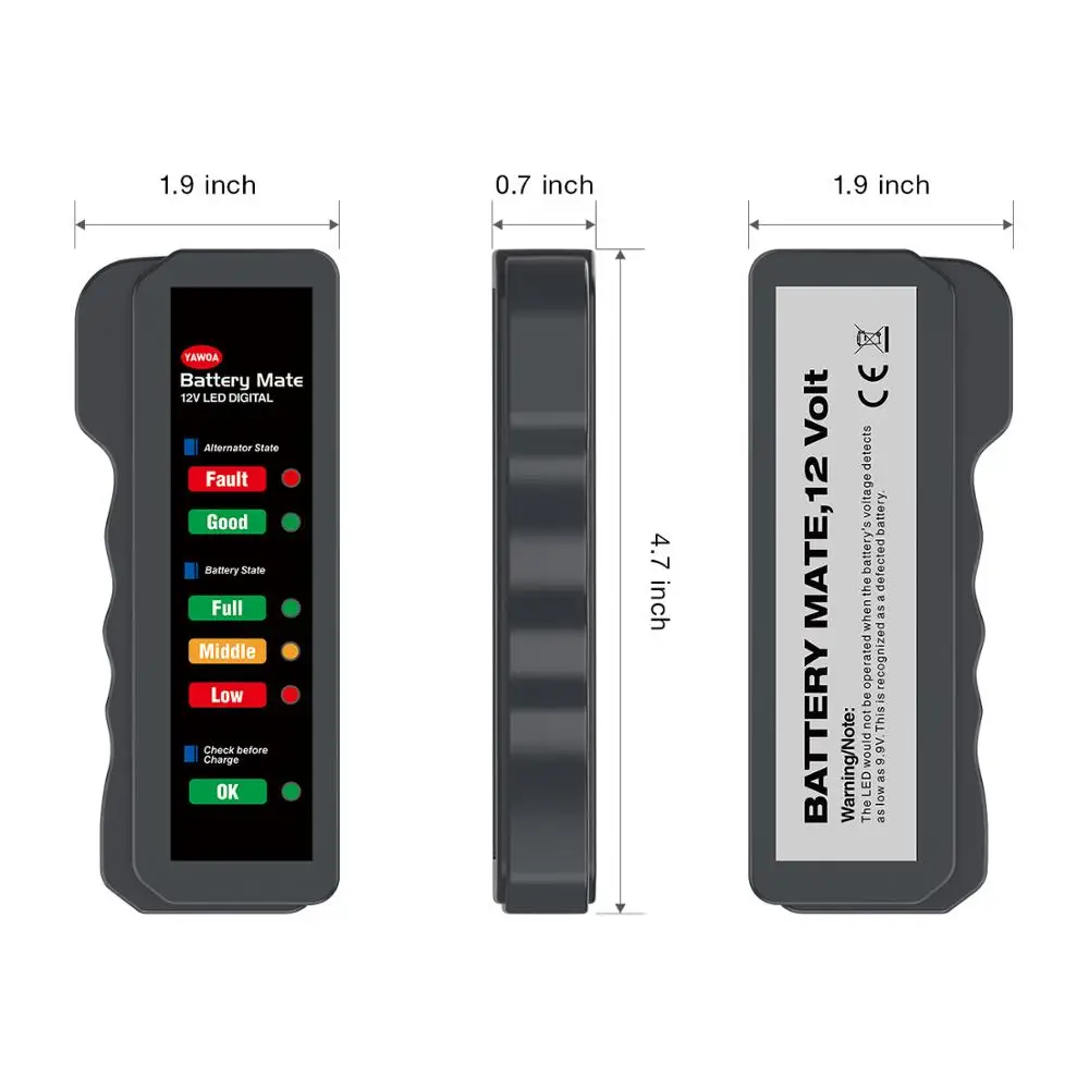 

BM320 Auto Battery Tester 12V Digital Test 6 LED Display Analyzer Alternator State Check Automotive Scanner Car Diagnostic Tool
