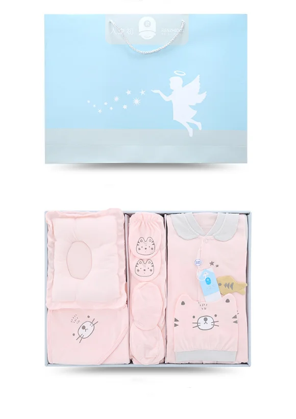 Baby Girl Clothes Set Gift Box Package Newborn Wear 06m Pink Color