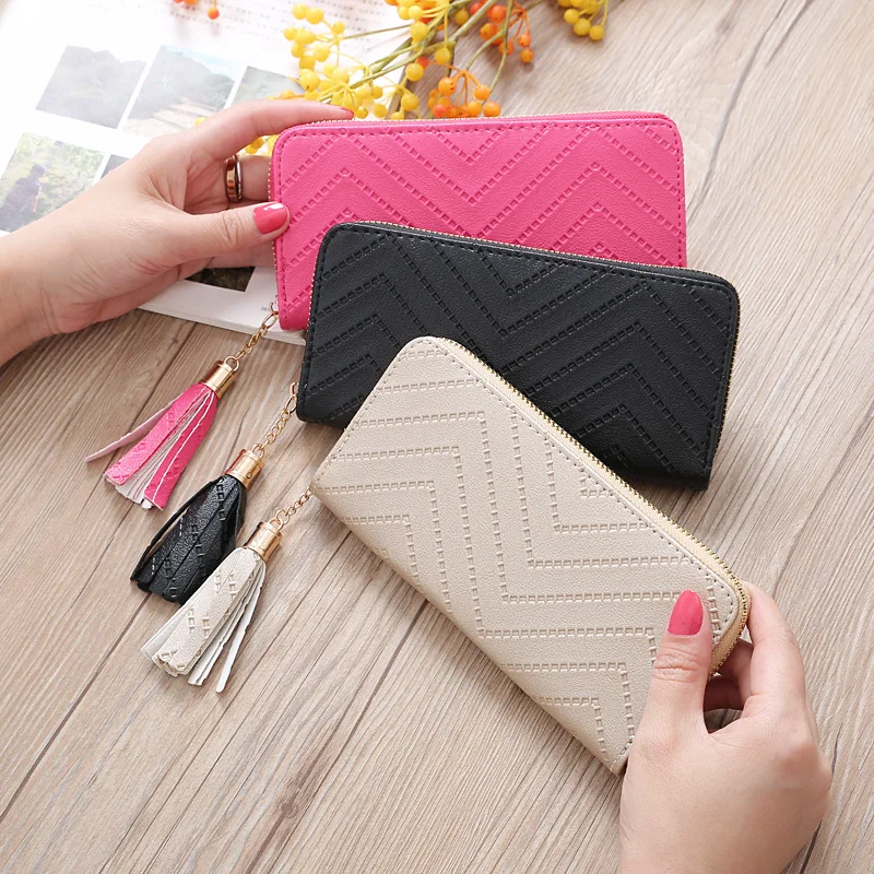 

hot selling wholesale designer leather wallet women purse 2022 slim card promotional cheap ladies wallets