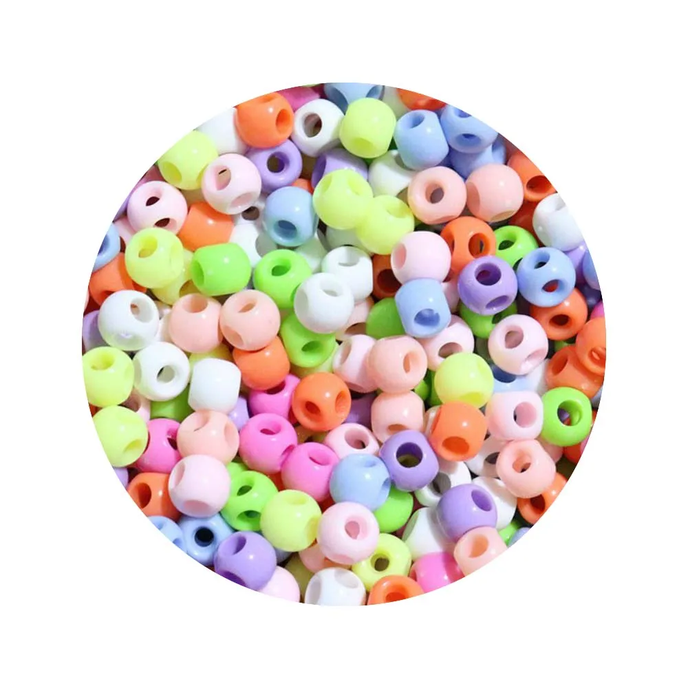 Wholesale 500g/Lot 8MM Candy Color Acrylic Four-way Hole Round  Loose Spacer Beads for Jewelry Making Findings Accessories