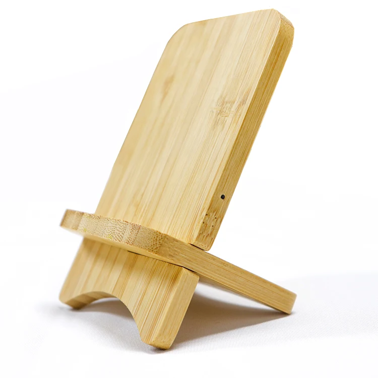 

Folding Bamboo Wood Multiple Phone wireless stand charger