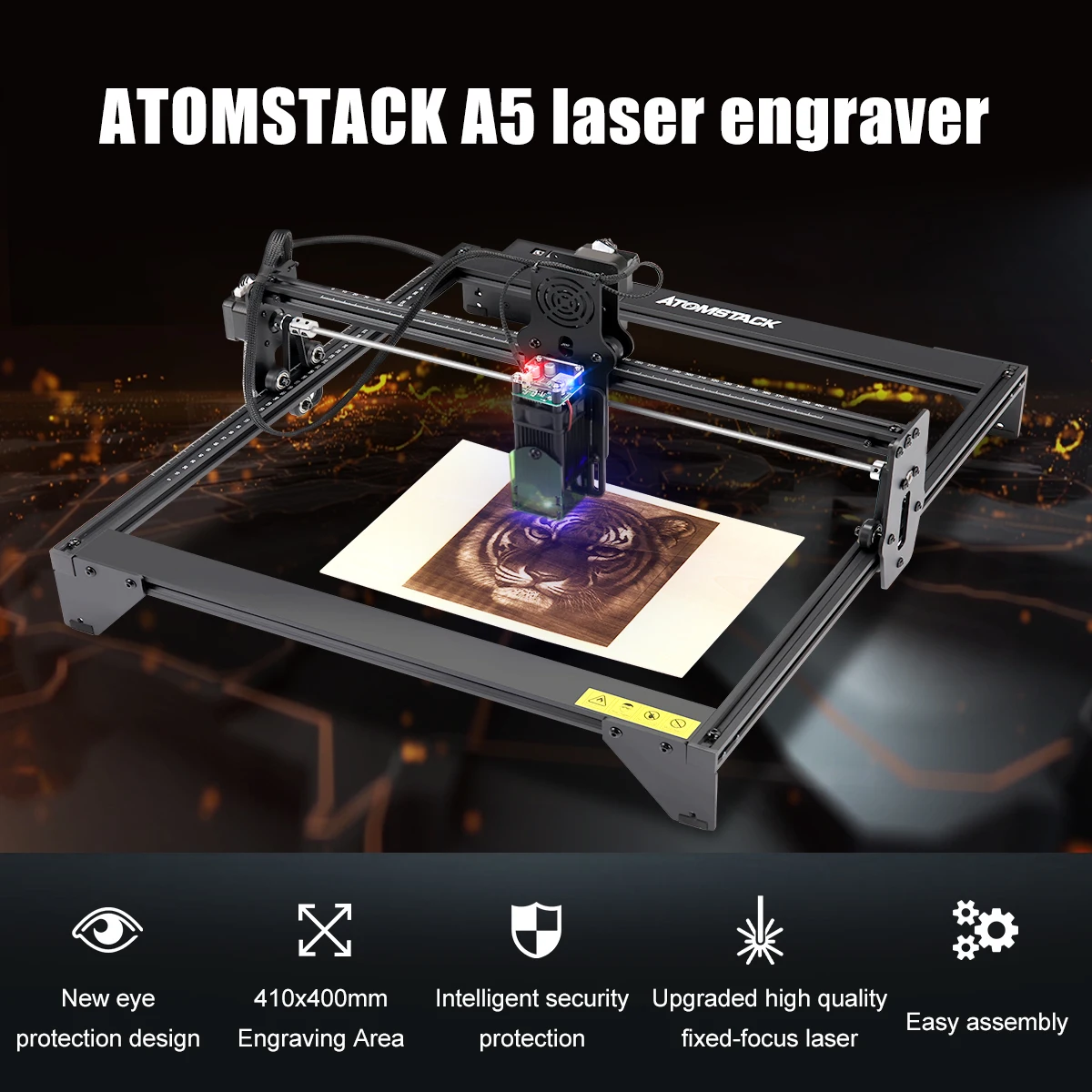 ATOMSTACK A5 20W Laser Logo Graviermaschine Desktop DIY Laser Engraver Drucker # 