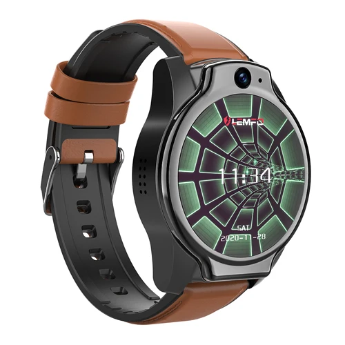 

Lemfo LEM14 Smart Horloge Android 10 Gezicht Id 4G 64G 5ATM Waterdichte 1100 Mah Batterij Dual Camera 4G Sim-kaart Gps Smartwatc, Balck