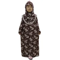 

2020 best selling Wholesale print Muslim girls Abaya Islamic Prayer Clothing With Hijab YM019