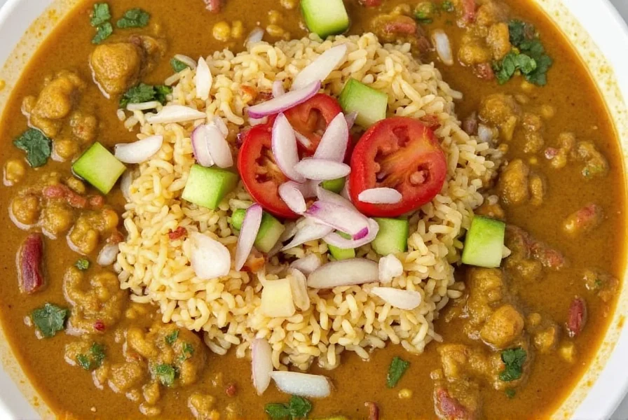 World cuisine table with different curries