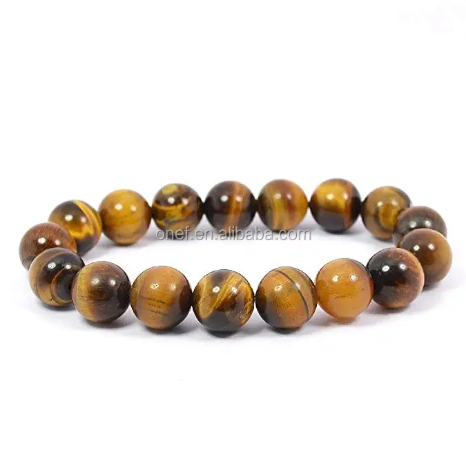 Custom Name Man Black Tiger Eye Beaded Gemstone Charm Bracelet Crystal Stone Bracelet.jpg