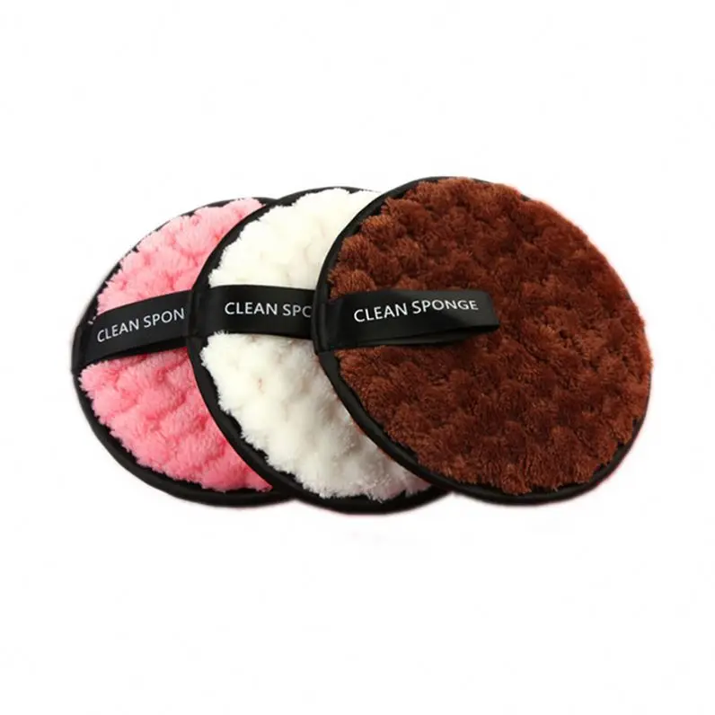 

Dropshipping Items Washable Makeup Remover Coton Pads Vegan, Black pink white brown