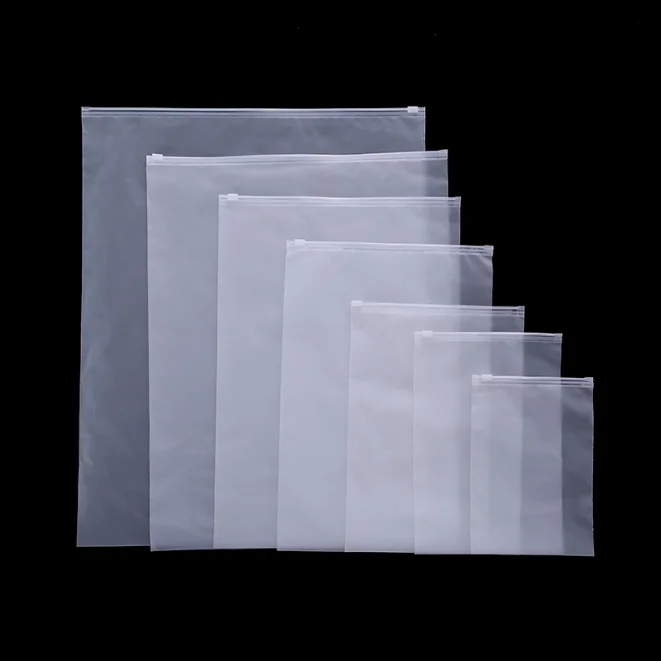 

Frosted PVC Clothing Packaging Pouch Clear Zipper Bag, Customized color