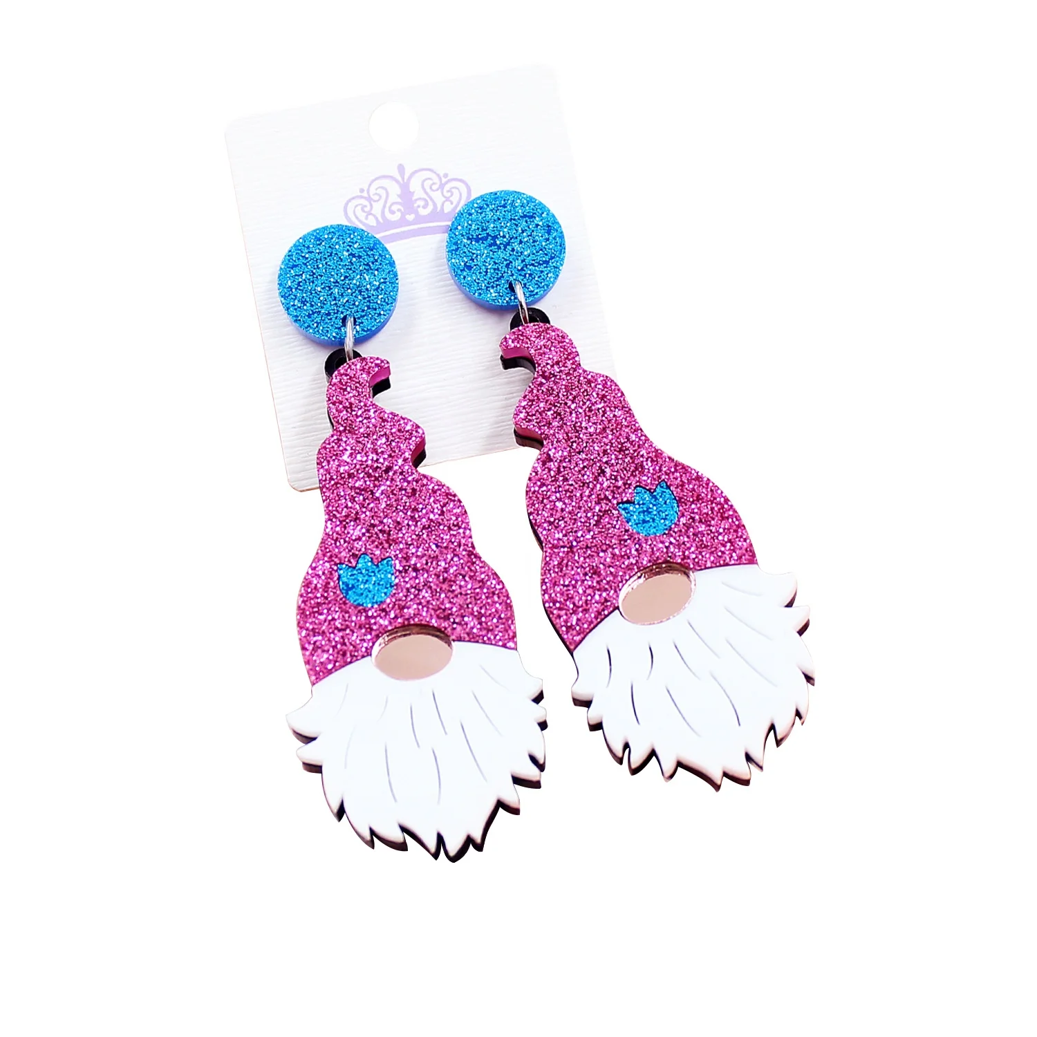 

HP105 Gnome Earrings Holidays Easter Earrings Acrylic Earrings, Picture