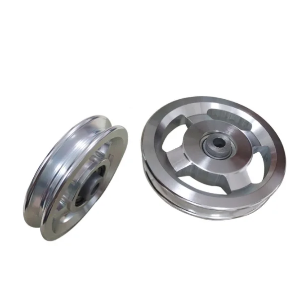 

90mm 88mm fitness gym wire rope wheel sport solid hollow aluminum alloy pulley with 6202-2rs ball bearing