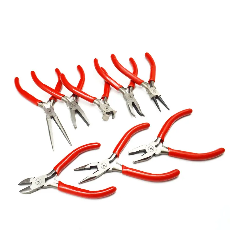 

K-Master jewelry pliers tools multi tools mini combination plier , daigonal cutting plier , long nose plier, Red