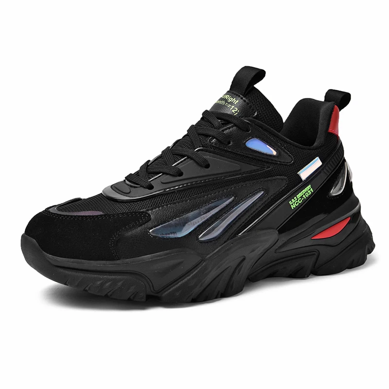 

New Design Comfortable Thick Bottom High-End Trendy Custom Casual Shoes Fashion Running Shoes Men Sneakers, Optional