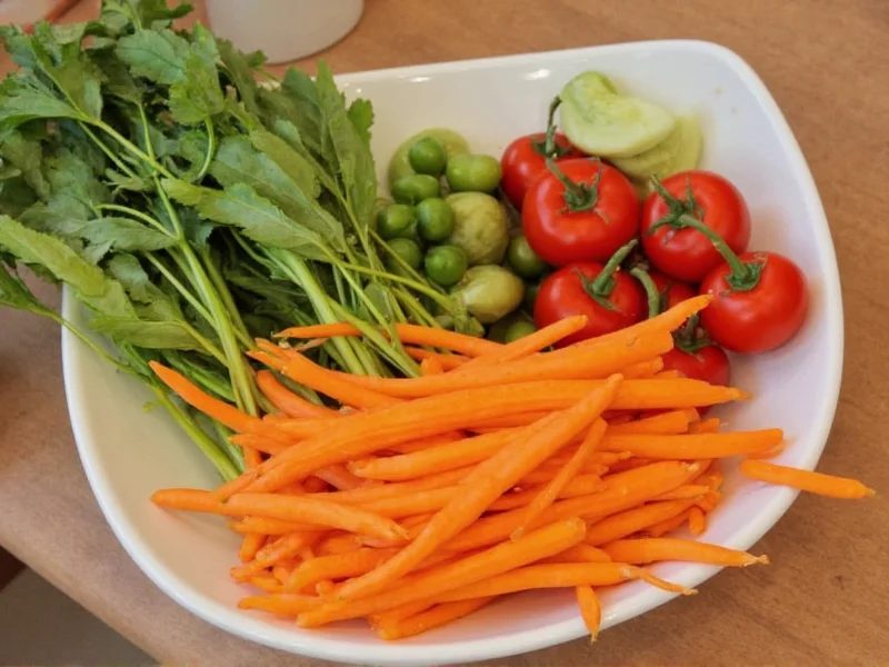 Fresh vegetables for homemade soup preparation