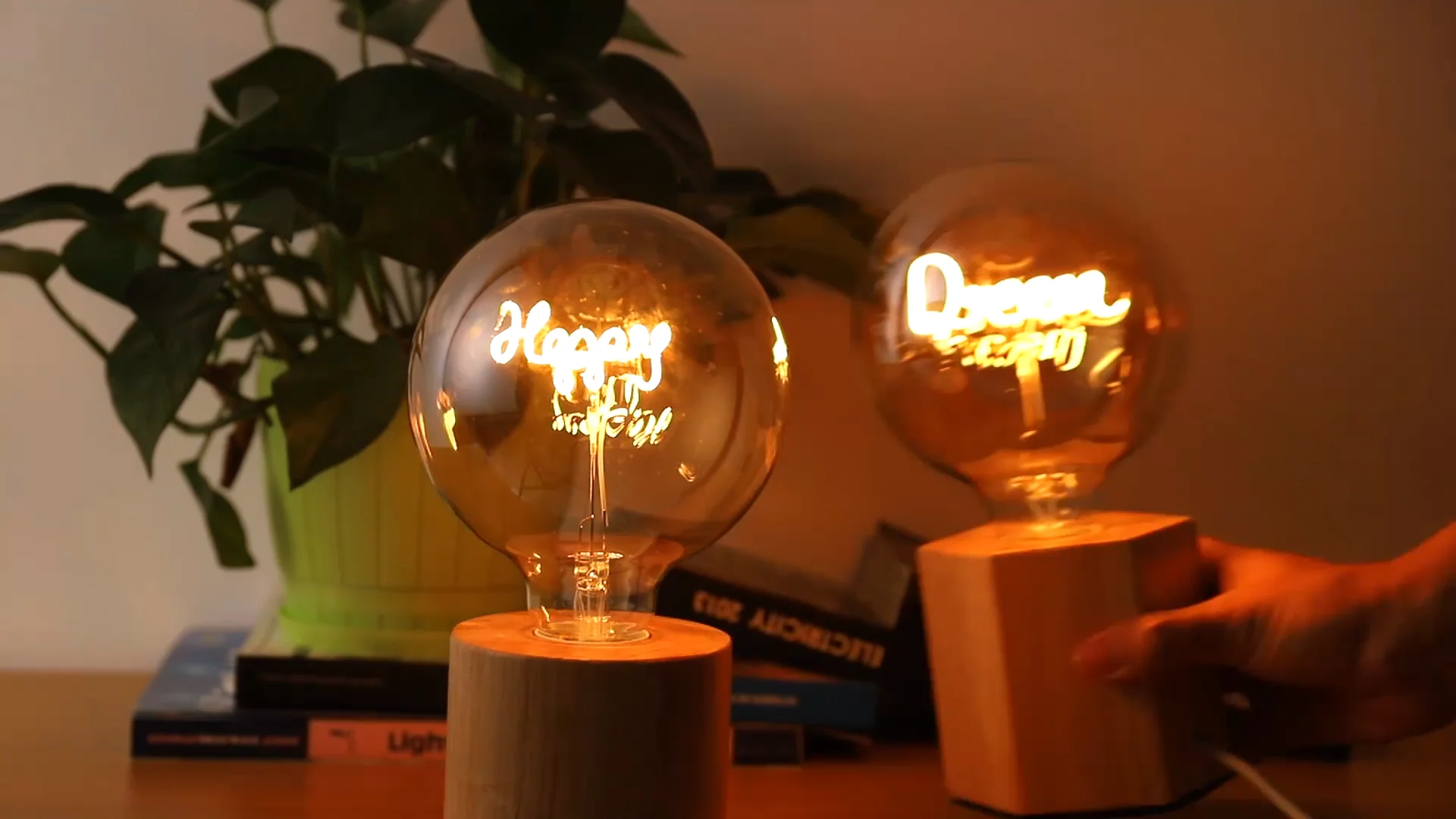 Letter In The Bulb E26 E27 4w Customized Letter Text Love Vintage Retro