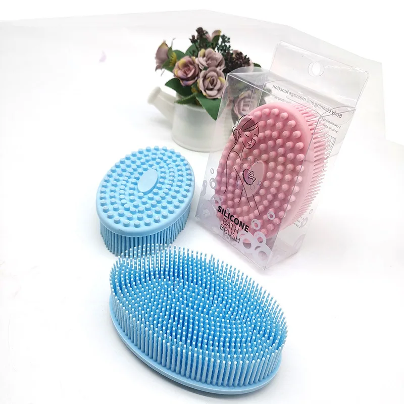 

Custom facial Double-sided cleaning brush soft waterproof silicone baby brush OEM ODM bath brushes