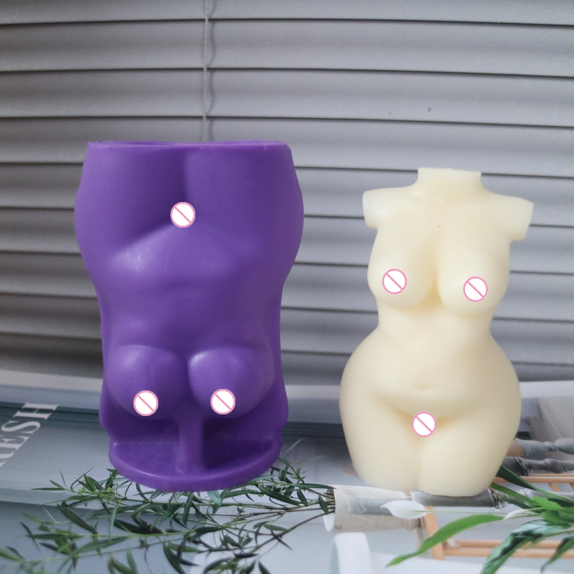 

LOVE'N LV018B wholesale molde silicona velas nude candle women human torso female body silicone mold for resin art