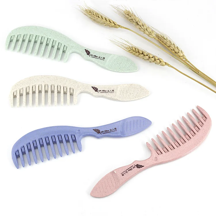 

OEM travel cheap curling hairbrush wheat straw comb ladies salon hair brush, Brown