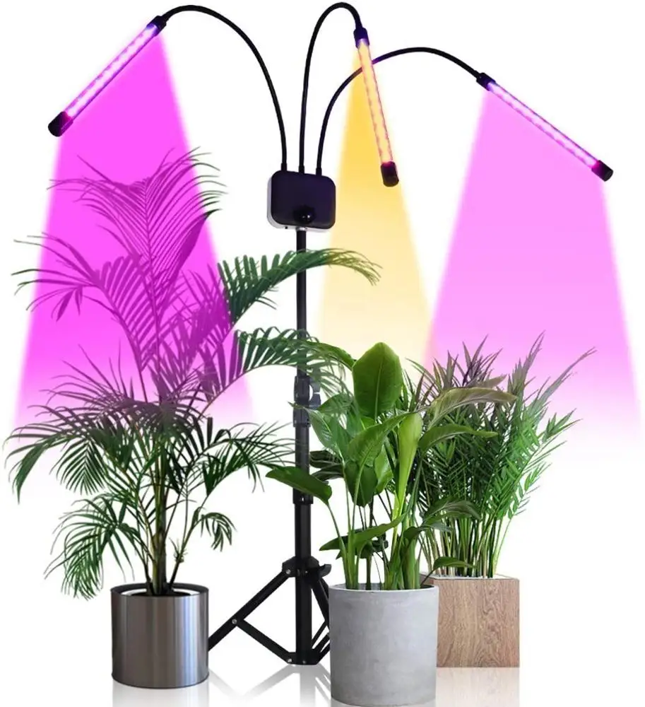 Floor Lamp Plant Grow  Lights for Indoor Plants,90 LED Tri-head Growing light with Tripod Adjustable 14-47inch
