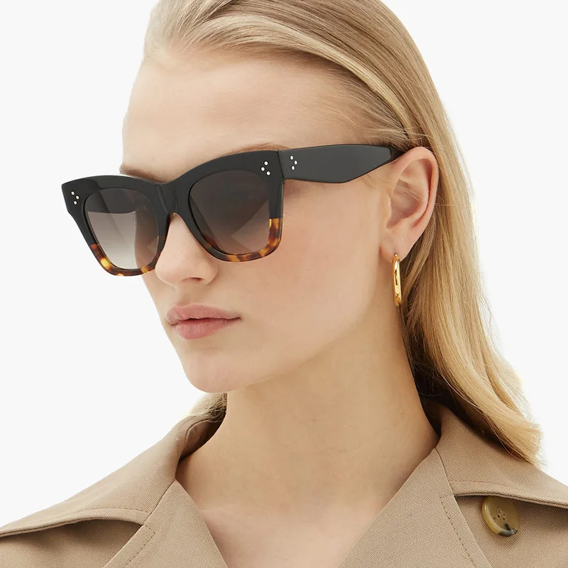 

Fashion Ladies Glasses PC Large Frame Clear Lens Weird Tinted Sunglasses Leopard Frame Sunglasses Luxury Sunglasses